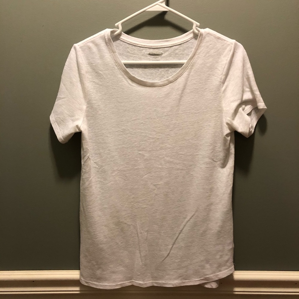 Crew neck white tee